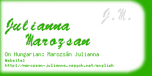 julianna marozsan business card