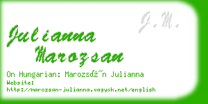 julianna marozsan business card